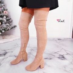 Cuissardes à talons nude