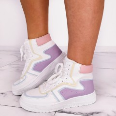Baskets montantes pastel