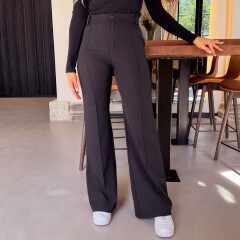 Pantalon chic évasé noir