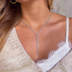 Collier long & fin rivière de diams