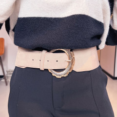 Ceinture ovale doré et martelé nude