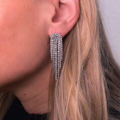 Boucles d'oreilles rivière de diamant