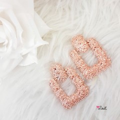 Boucles d'oreilles carré rose gold