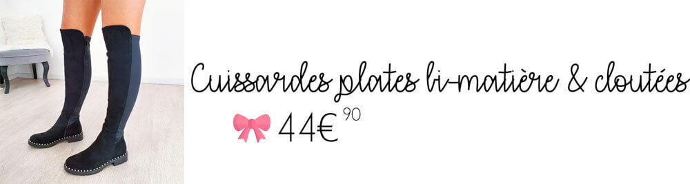Cuissardes plates bi-matière & cloutées leaz