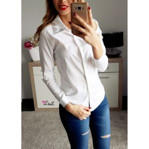 CHEMISIER COL DIAMANTS