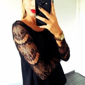 CHEMISIER MANCHES DENTELLE