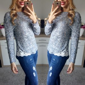 PULL GRIS EMPIECEMENT
